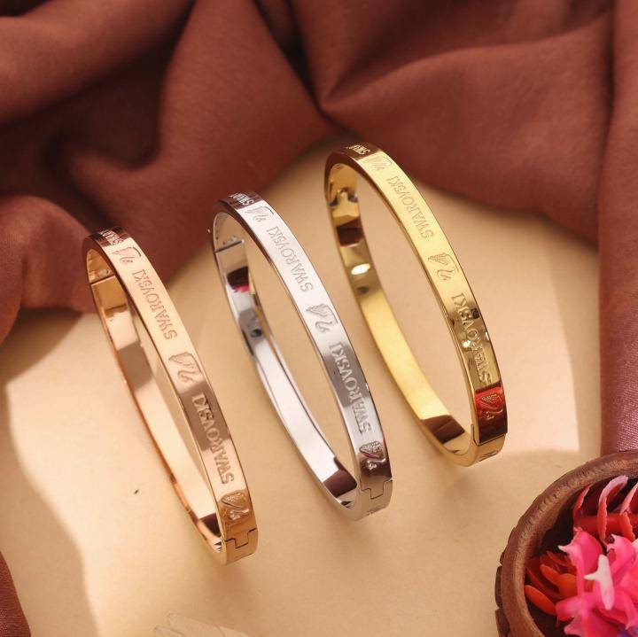 3pcs set stainless steel women bracelet 416 Bridal artificial jewellery in Hyderabad